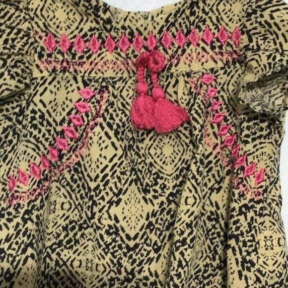 Jessica Simpson Baby Dress Geometric Embroidery 9-12M - Picture 2 of 7